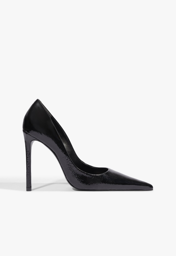 Scarpin Schutz Clara Bico Fino Couro Preta