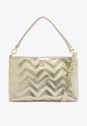 Bolsa Crossbody Dourada Anacapri Baguete Média Matelassê