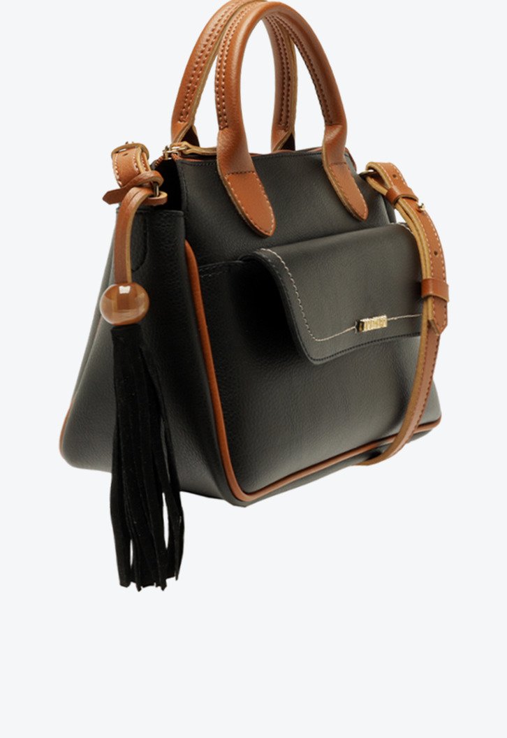 Bolsa Tote Média Eco Soft Preta | ZZ MALL