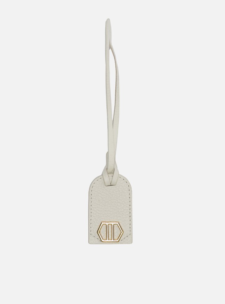 Bag Charm Branco Arezzo Couro Metal Id Grande