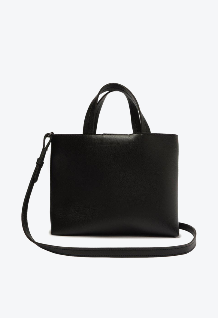 Bolsa Tote Pouch Preta Anacapri Divisórias Média