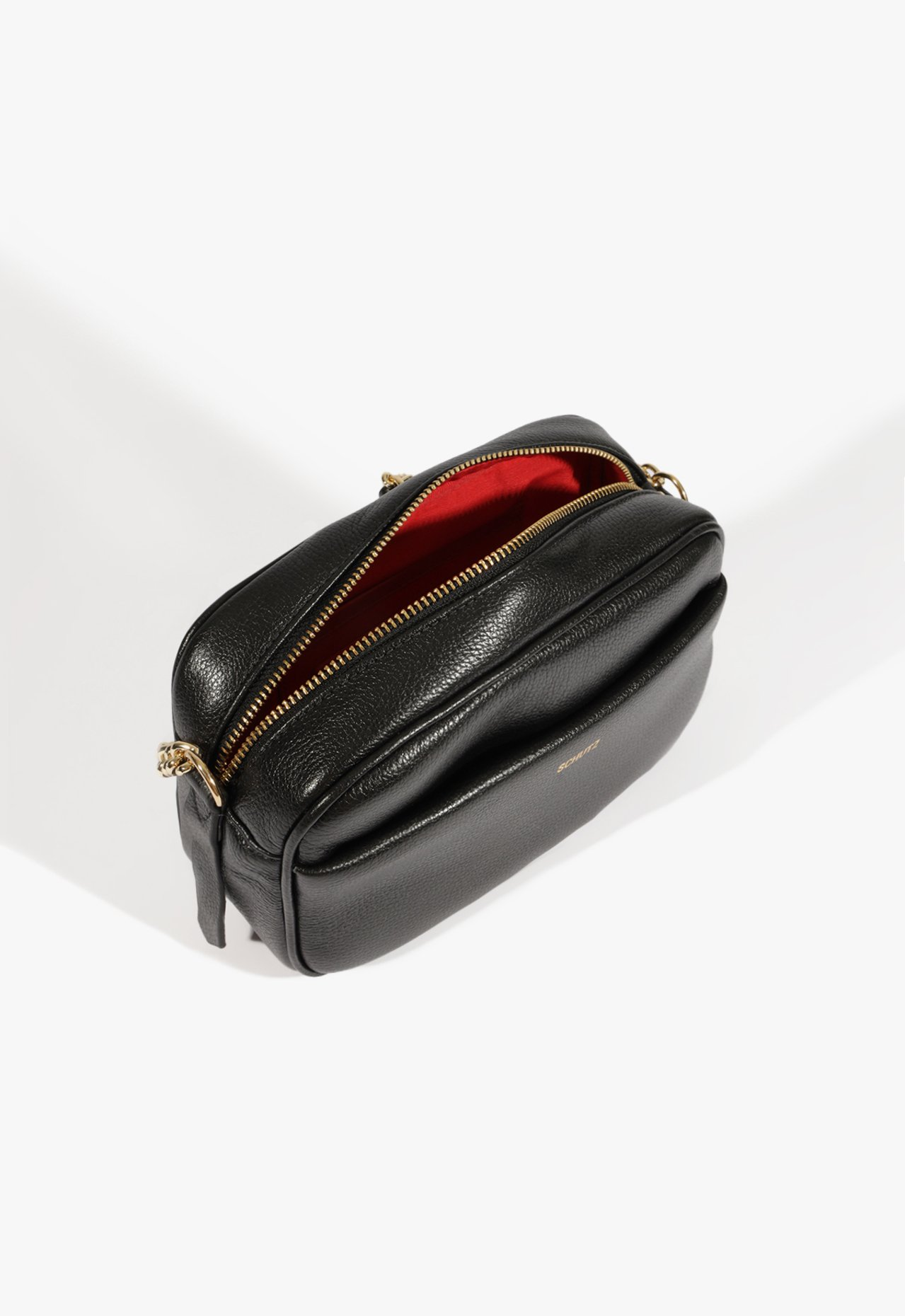 Bolsa Tiracolo Brooke Couro Preta | ZZ MALL