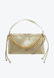 Bolsa Tiracolo Dourada Anacapri Franzida Média