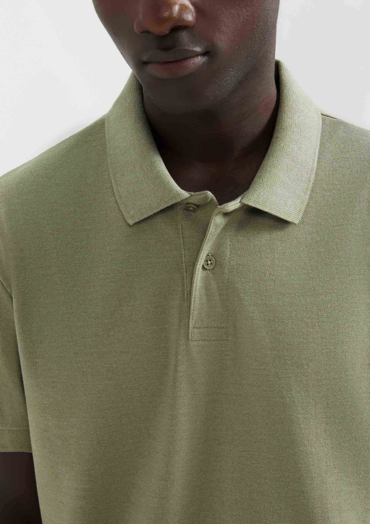 Camisa Polo Básica Verde Claro Hering Manga Curta Em Piquet