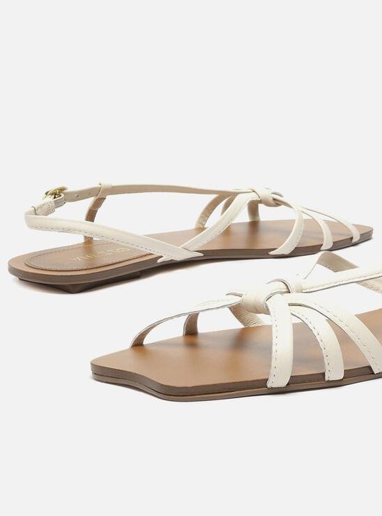 SANDÁLIA OFF-WHITE AREZZO RASTEIRA COURO EVA