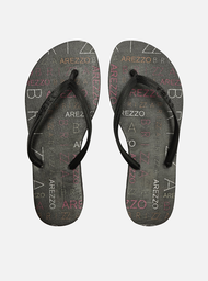 Chinelo de Dedo Preto Essential Lettering Brizza