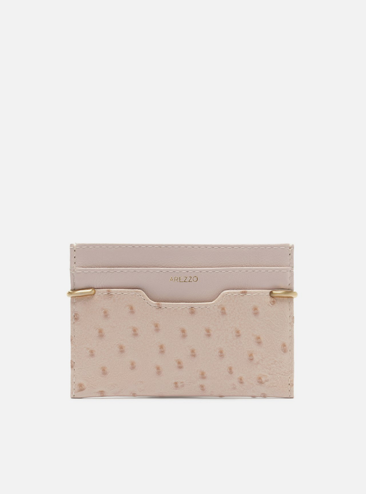 Porta-Cartões Rosa Couro Snake Dots