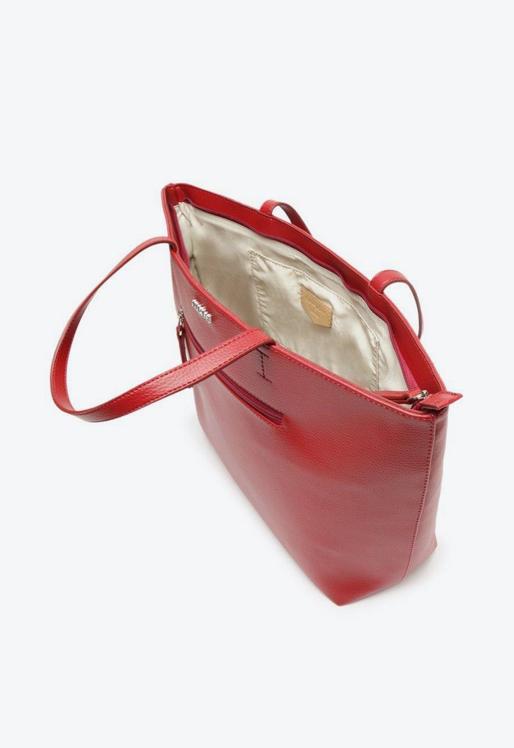 Bolsa Shopping Vermelha Claro Anacapri Zíper Grande
