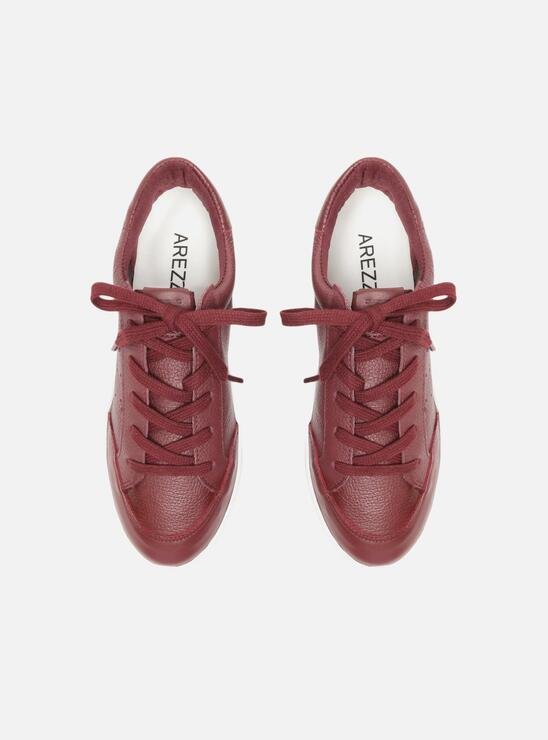 TÊNIS FLATFORM VERMELHO AREZZO CADARÇO
