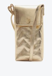 Bolsa Crossbody Dourada Anacapri Porta Celular Pequena Matelassê