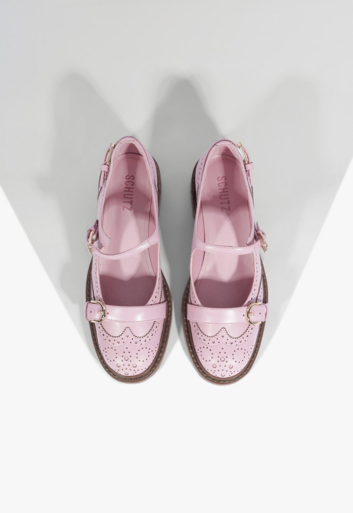Oxford Dafne Couro Rosa