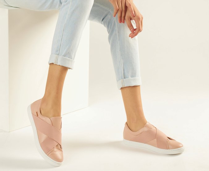 TÊNIS SLIP ON ROSA ANACAPRI BLUSH TIRAS ELÃ¡STICO | ZZ MALL