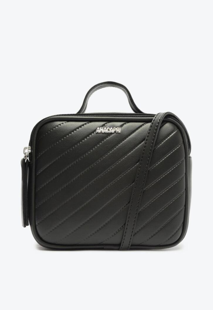 Crossbody Quadrada Preta Média