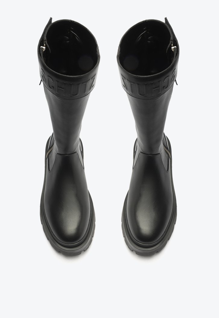Bota Preta Schutz Cano Médio Tratorada
