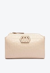 Bolsa Tiracolo Off-white Arezzo Pequena Croco