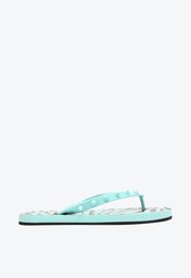 Chinelo De Dedo Azul Arezzo Brizza Estampa Rock