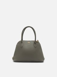 Bolsa Tote Cinza Arezzo Couro Média Assinatura