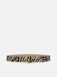 Cinto Animal Print Médio Fivela Redonda