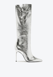 Bota Prata Schutz Frances Up Couro