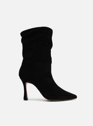 Bota Preta Arezzo Camurcina Slouchy Salto Fino