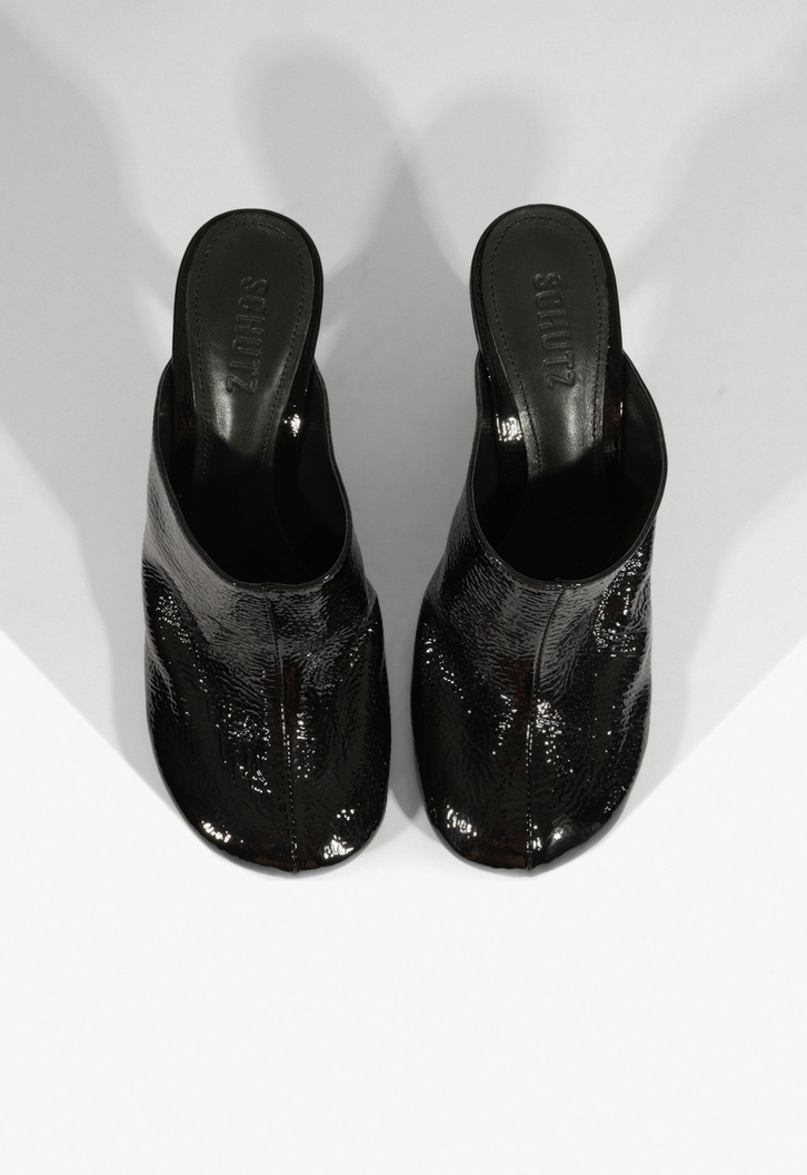 Mule Brielle Couro Preta