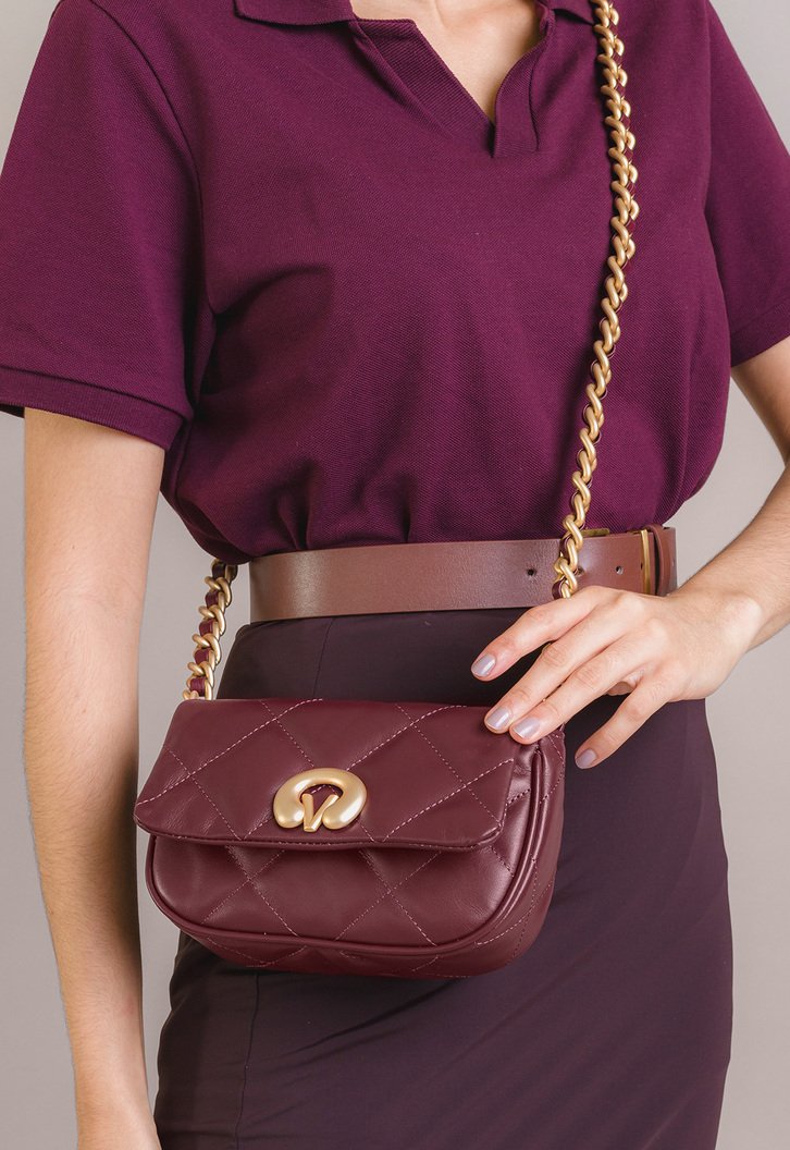 Bolsa Tiracolo Cristine Pequena Bordô