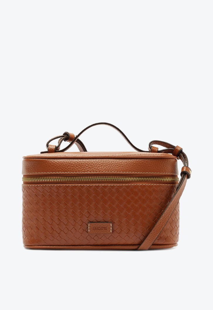 Bolsa Tiracolo Pequena Maleta Tressê Caramelo