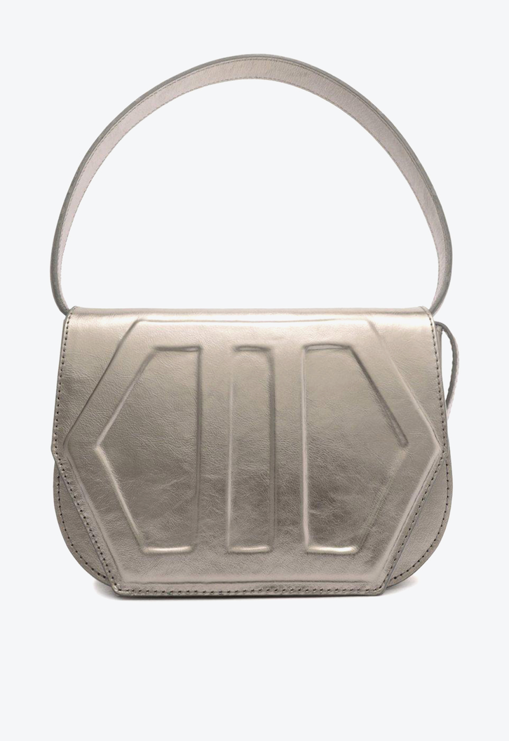 Bolsa Prateada Arezzo Tiracolo Couro Ashley Média