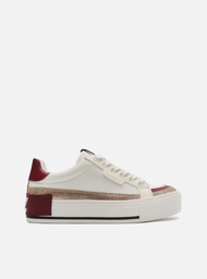 Tênis Flatform Branco Arezzo Amarração Platino