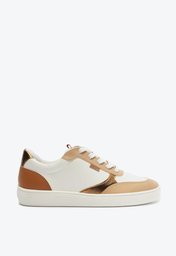 Tênis De Amarrar Branco Multineutro E Bronze Anacapri