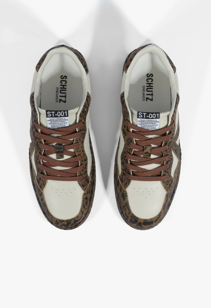 tênis ST Bold Couro camurÃ§a Animal Print