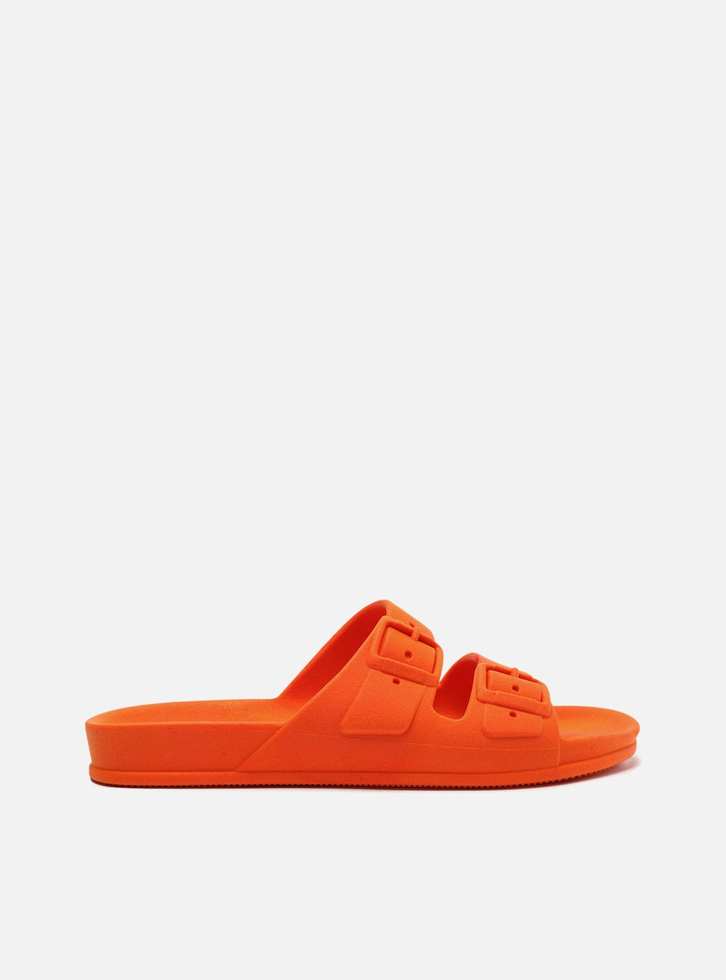 Chinelo Slide Laranja Fivelas Brizza