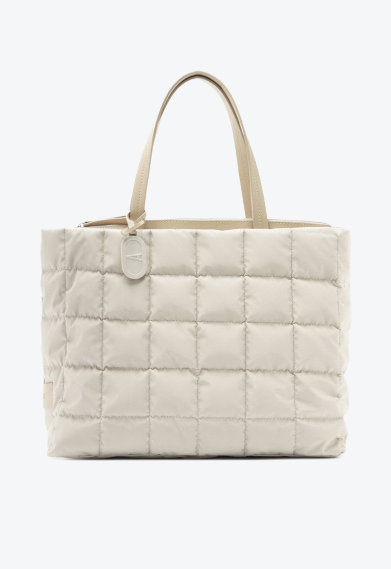 選ぶなら Puffer Bolsa Shopping Quadriculada Grande Anacapri Branca 小物