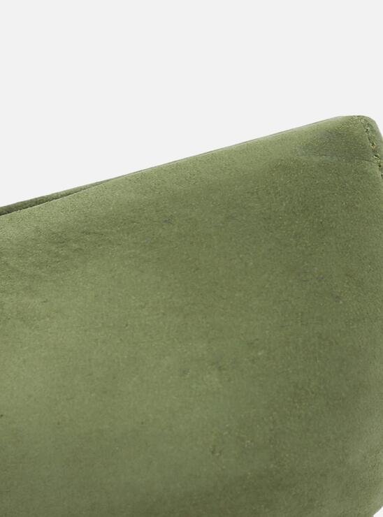 SAPATILHA VERDE AREZZO NOBUCK BICO FINO TIRAS BOMBADAS