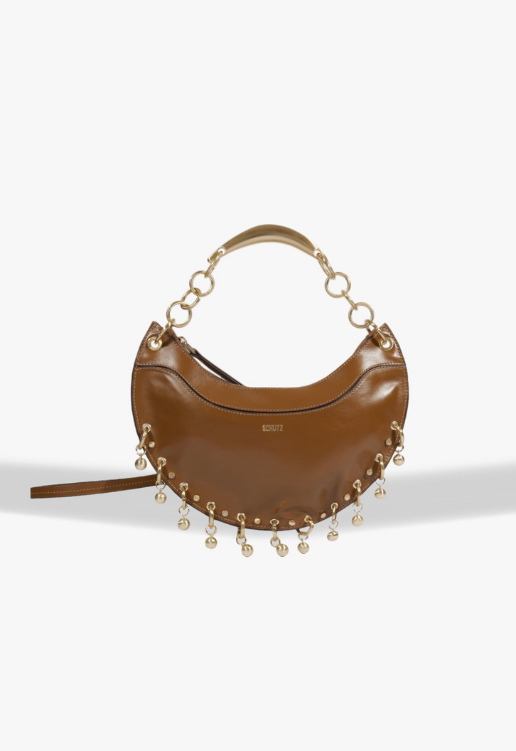 Bolsa Schutz Hobo Média Devina Couro Marrom