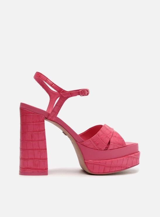 SANDÁLIA MEIA PATA ROSA AREZZO BICO QUADRADO