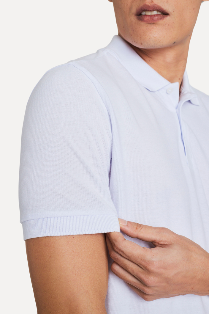 CAMISA POLO BRANCA RESERVA PIQUET PATCH PICA PAU TRICOLOR