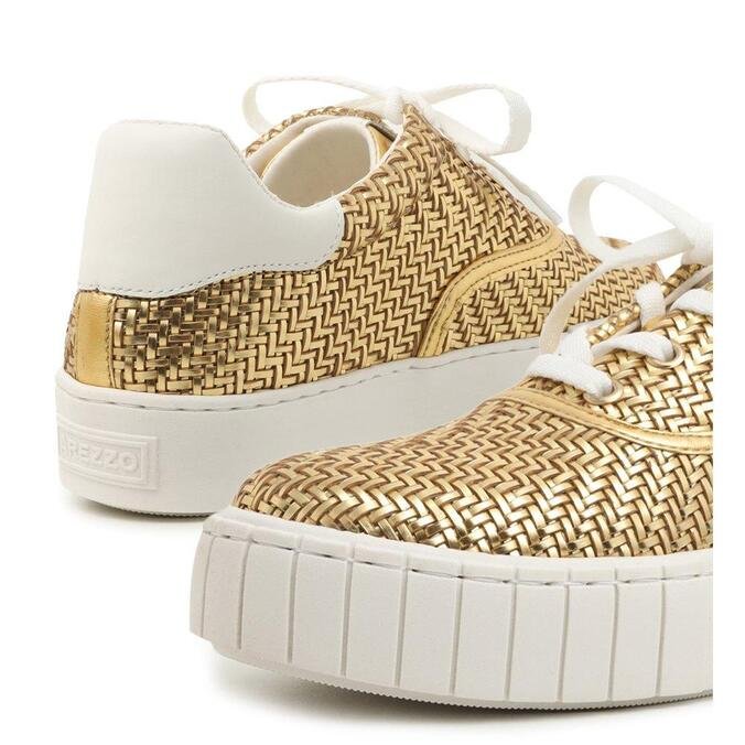 tenis vans dourado