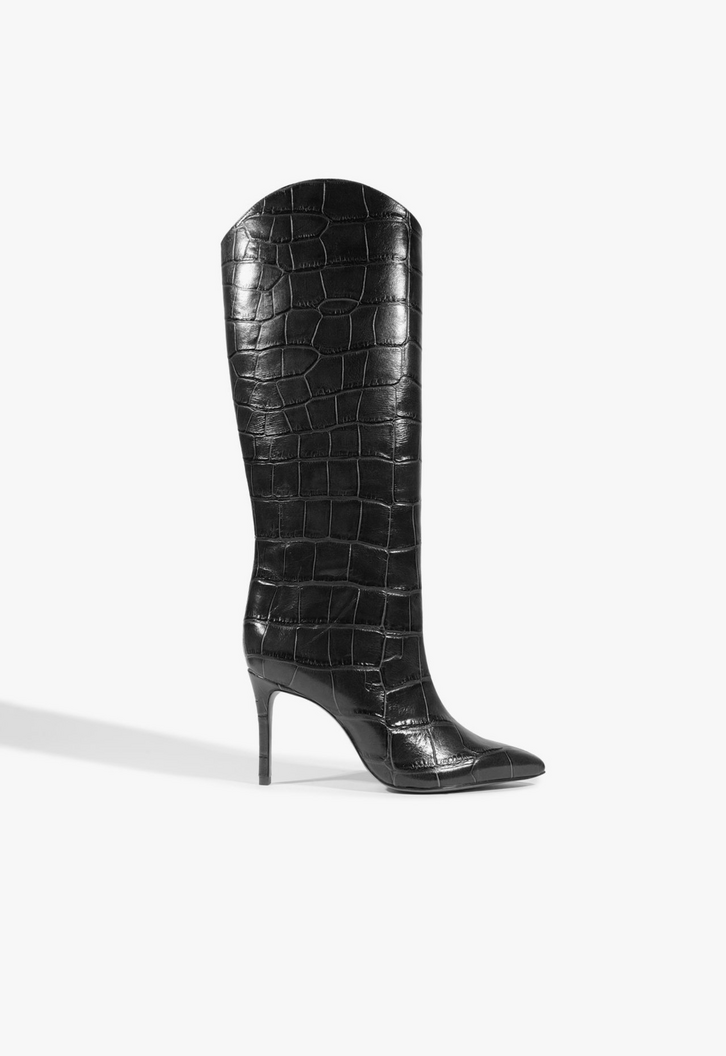 Bota Maryana Couro Preta