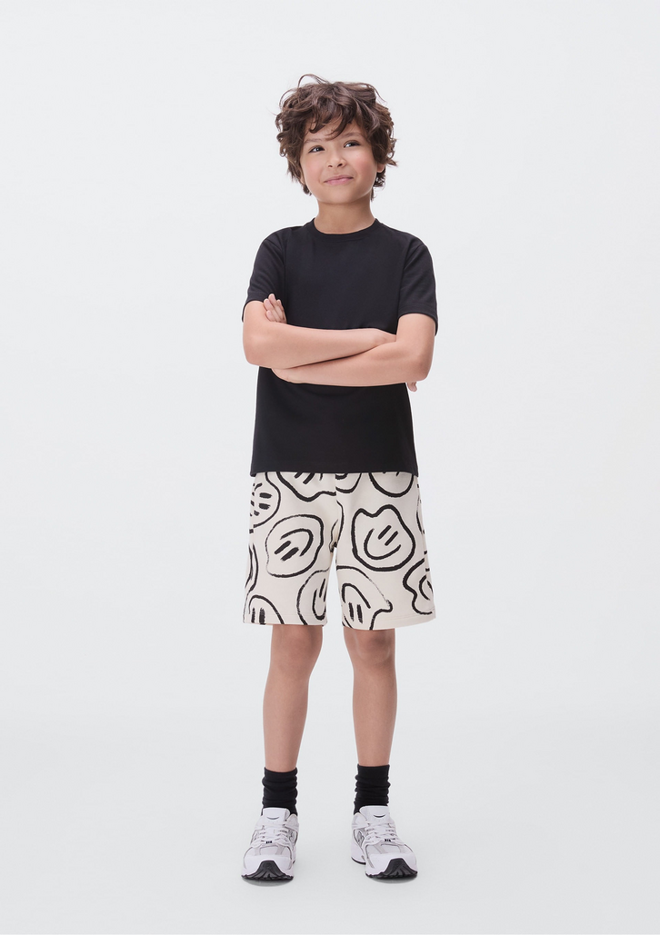 Bermuda Preto Hering Kids Reta Infantil Menino