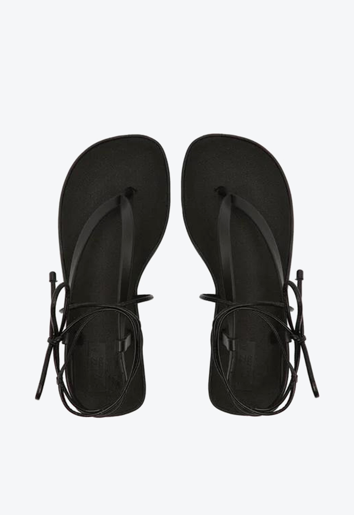 Sandália Flatform Preta Brizza Amarração Bela