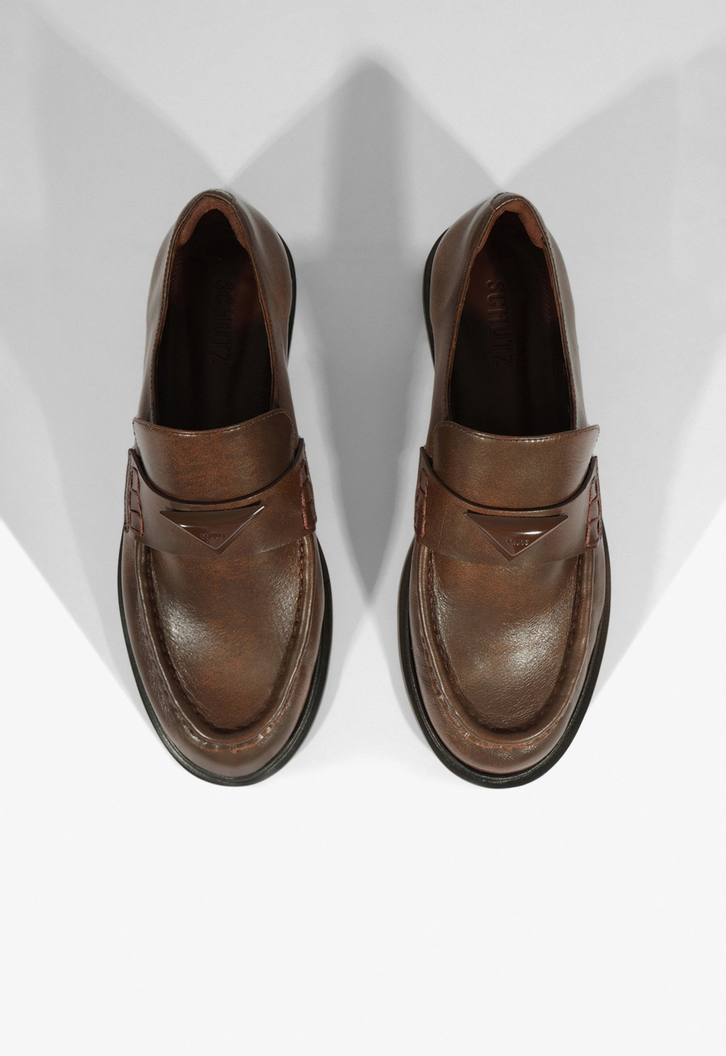 Mocassim Fresh Boho Couro Destonado Marrom