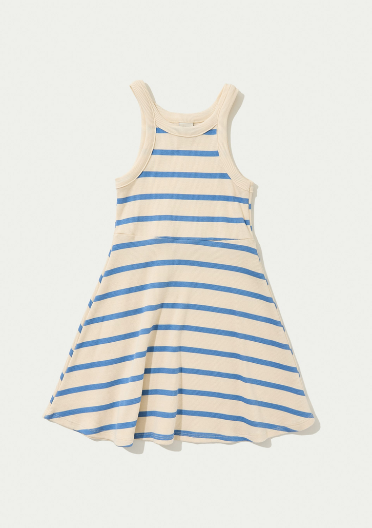 Vestido Hering Infantil Creme Curto Em Ribana Canelada