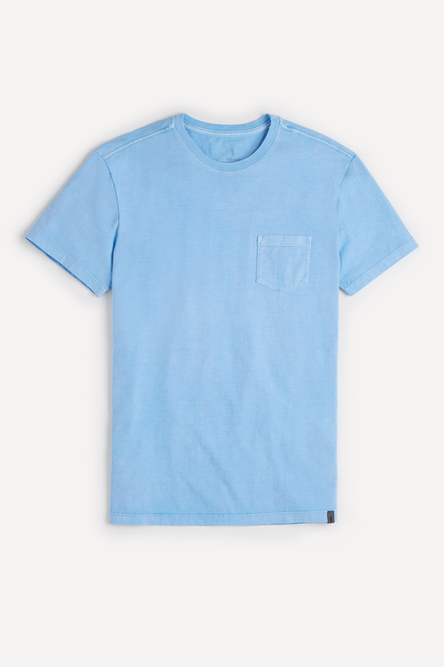 Camiseta Azul Oficina Reserva Garment Dye Claro