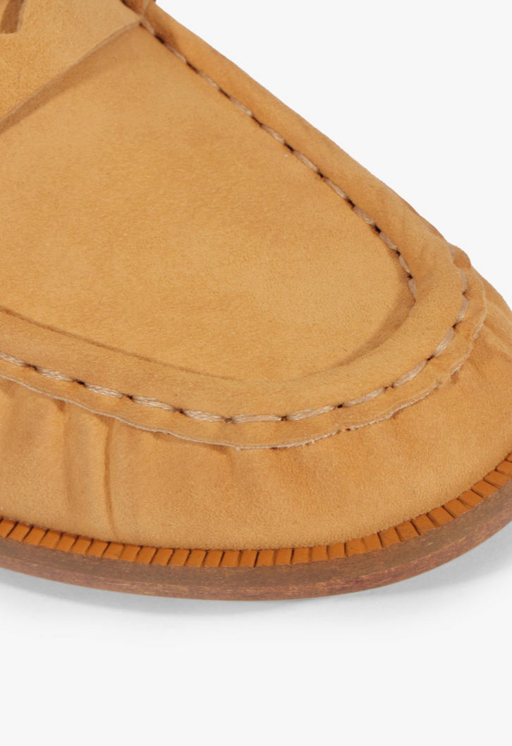 Mocassim Tyche Camurça Marrom Claro