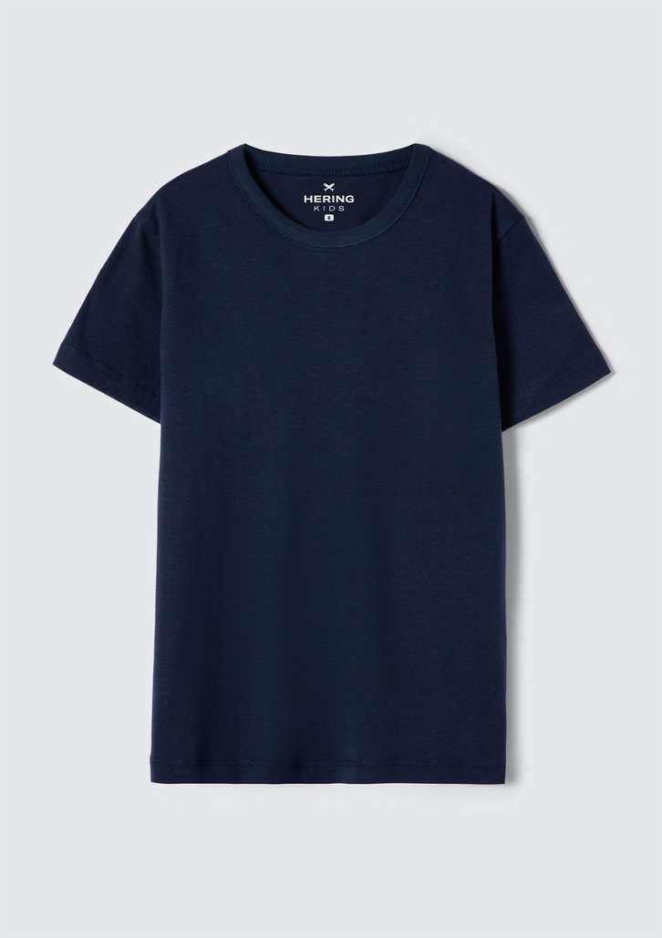 Camiseta Azul Hering Básica Infantil Modelagem Regular