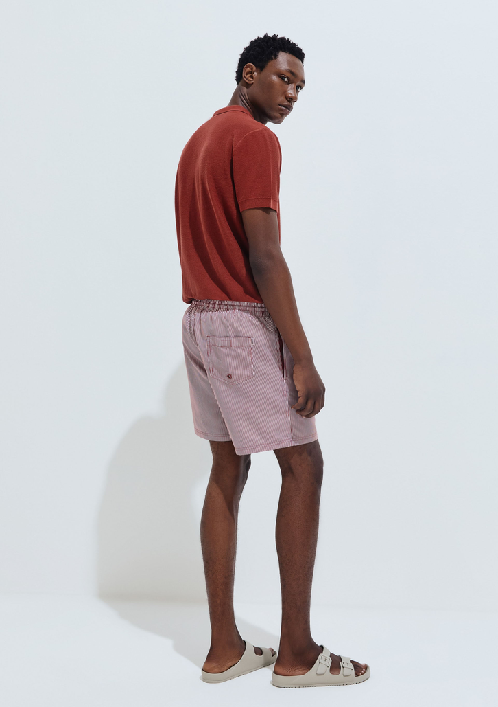 Shorts Vermelho Hering Praia Estampado