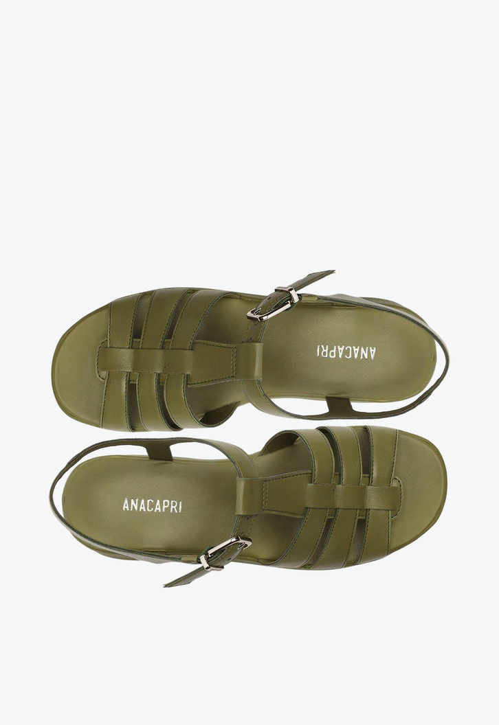 Sandália Flatform Verde Anacapri Bella