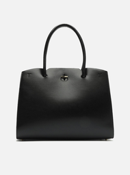 Bolsa Tote Preta Arezzo Couro Grande Olie
