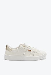 Tênis Branco E Dourado Anacapri Pontilhado Basic
